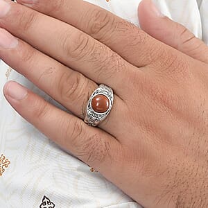 Red Jasper Men's Ring in Sterling Silver (Size 12.0) 2.50 ctw