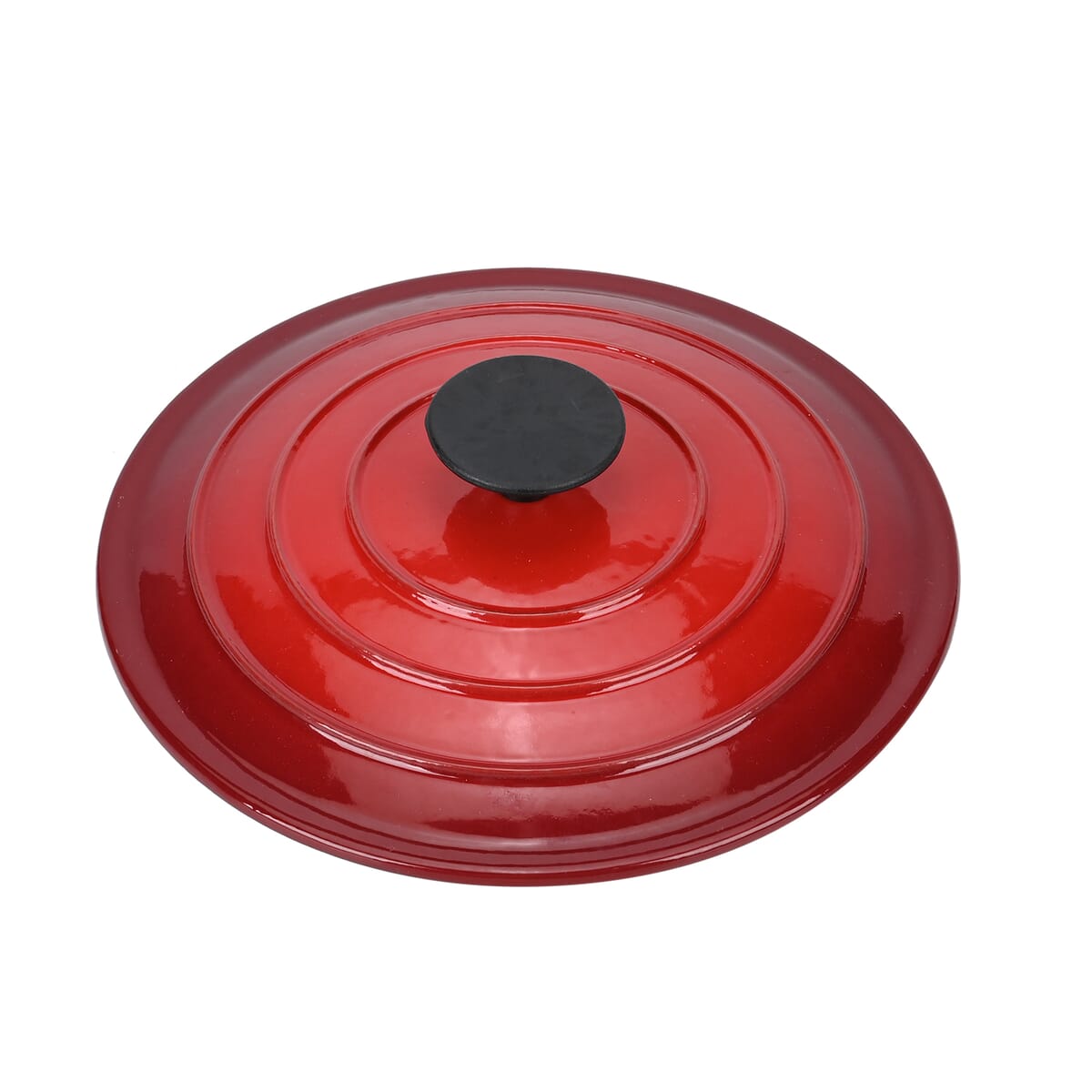 Red Cast Iron Enameled Dutch Oven Pot with Lid (6 Liter Capacity) image number 2