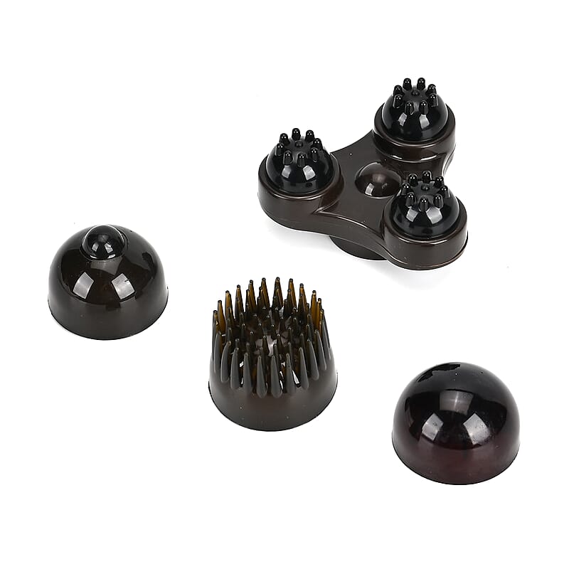 Gold Handheld Body Massager - Including 4 Heads, 5 Massage Modes