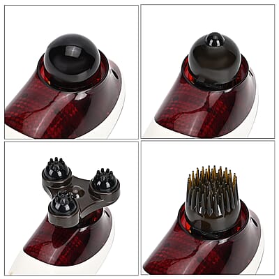 Gold Handheld Body Massager - Including 4 Heads, 5 Massage Modes