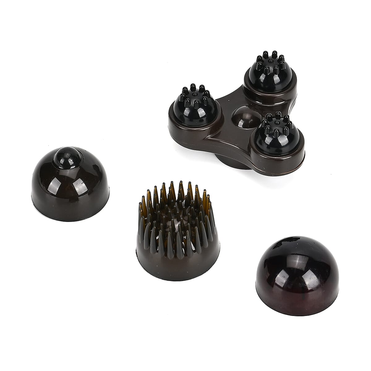 Red Handheld Body Massager - Including 4 Heads, 5 Massage Modes image number 6