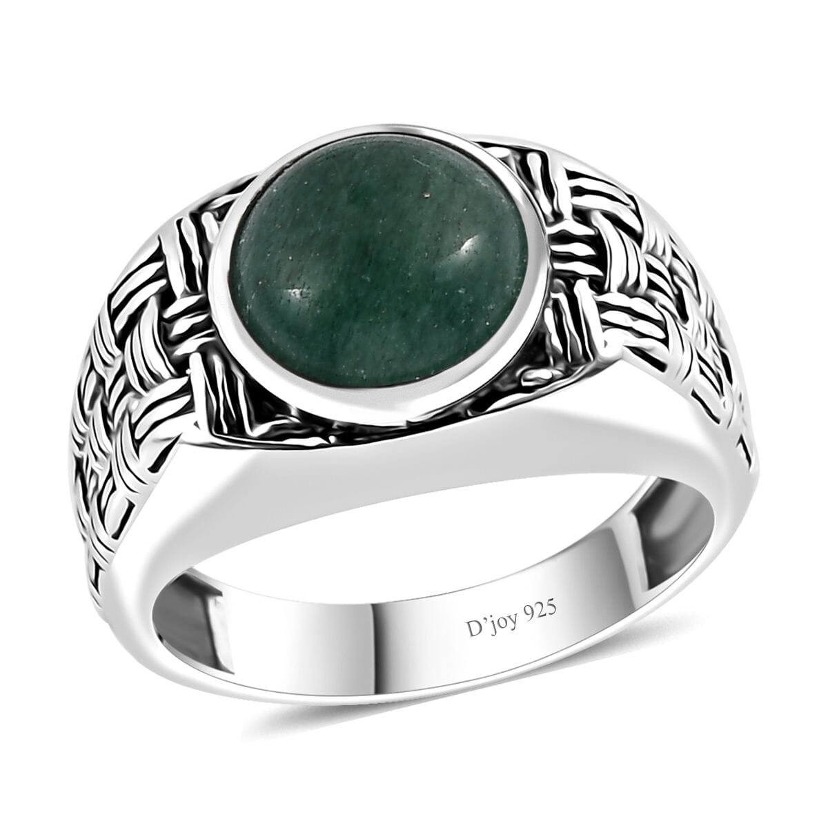 Green Aventurine Men's Ring in Sterling Silver (Size 10.0) 2.50 ctw image number 0