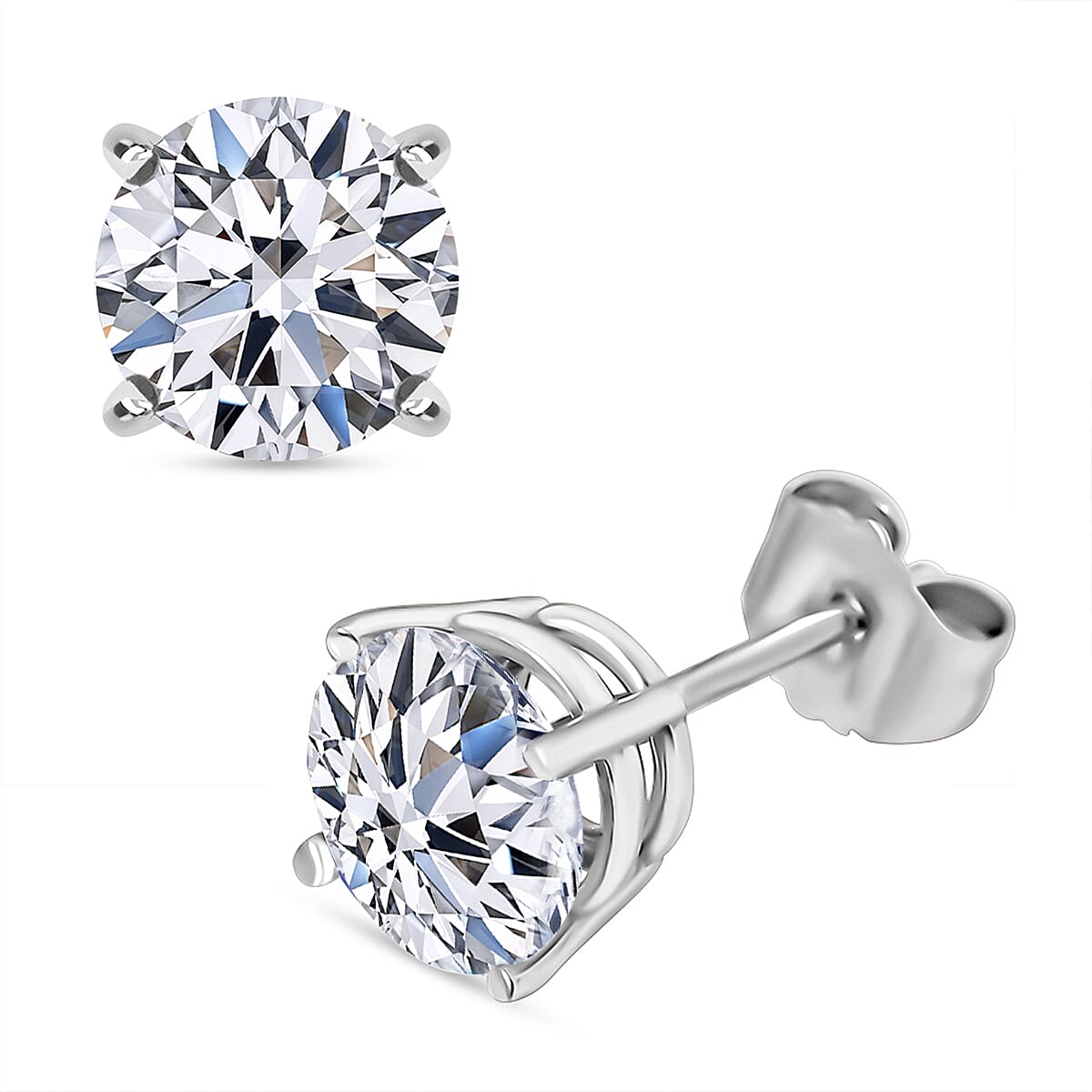 Lab Grown Diamond E-F VS 2.00 ctw Earrings in 14K White Gold