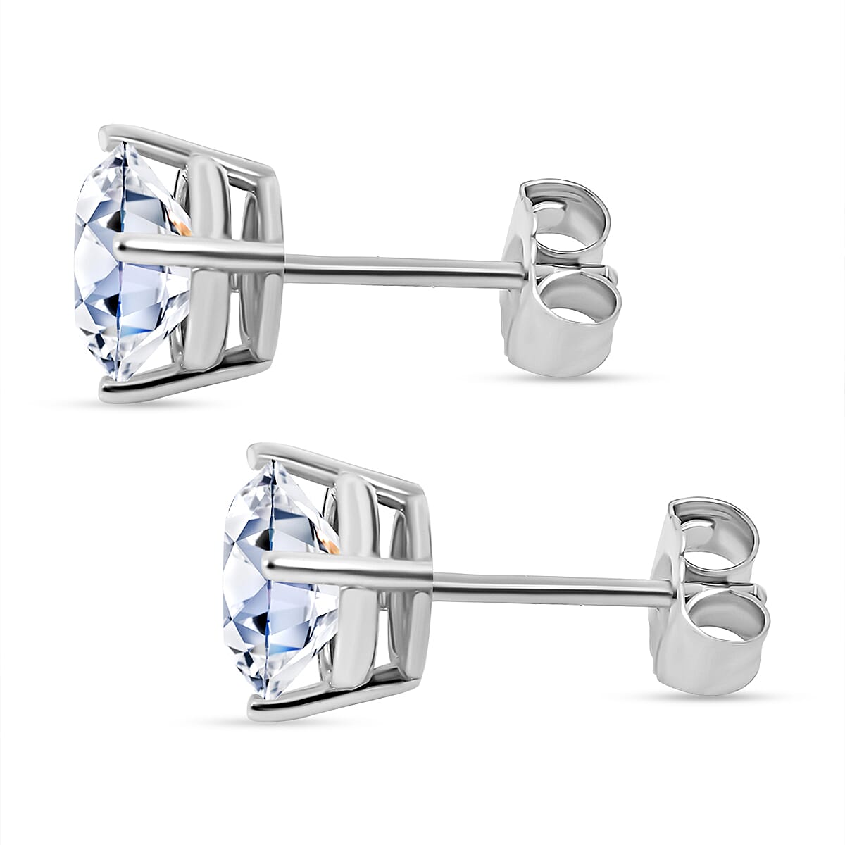 Lab Grown Diamond E-F VS 2.00 ctw Earrings in 14K White Gold