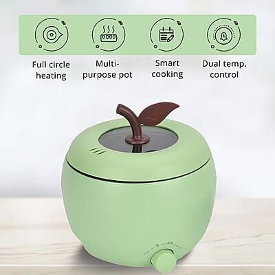 1.8L Electric Hot Pot and Rice Cooker - Green (450W, 110V UL PLUG)