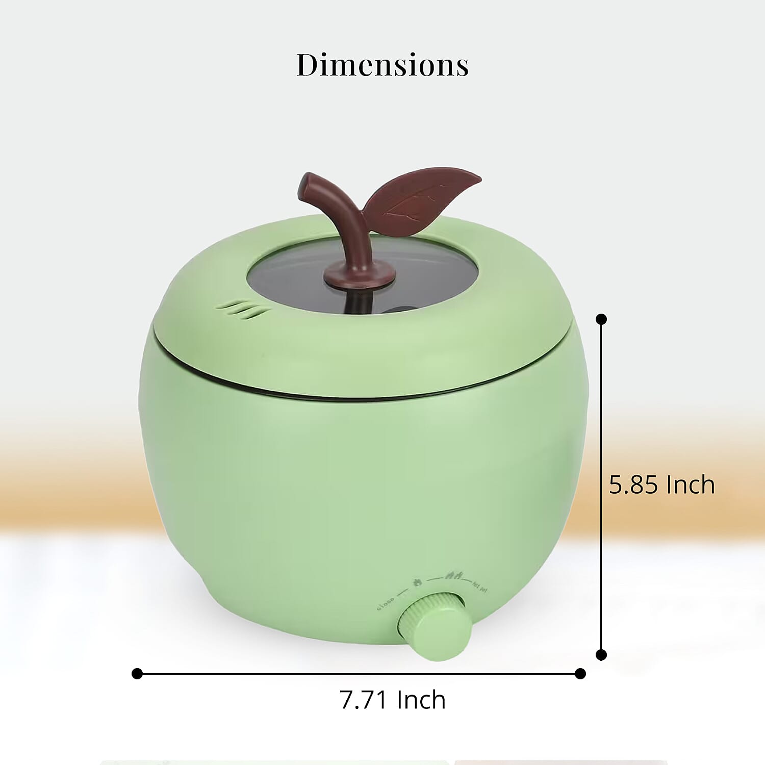 1.8L Electric Hot Pot and Rice Cooker - Green (450W, 110V UL PLUG)