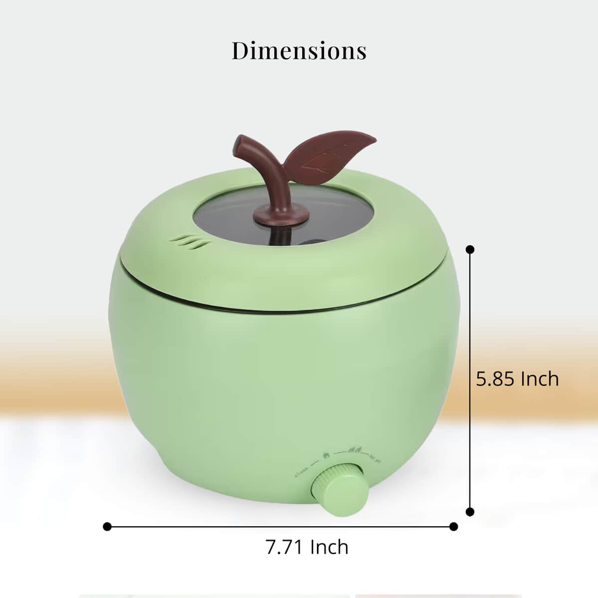 1.8L Electric Hot Pot and Rice Cooker - Green (450W, 110V UL PLUG) image number 5