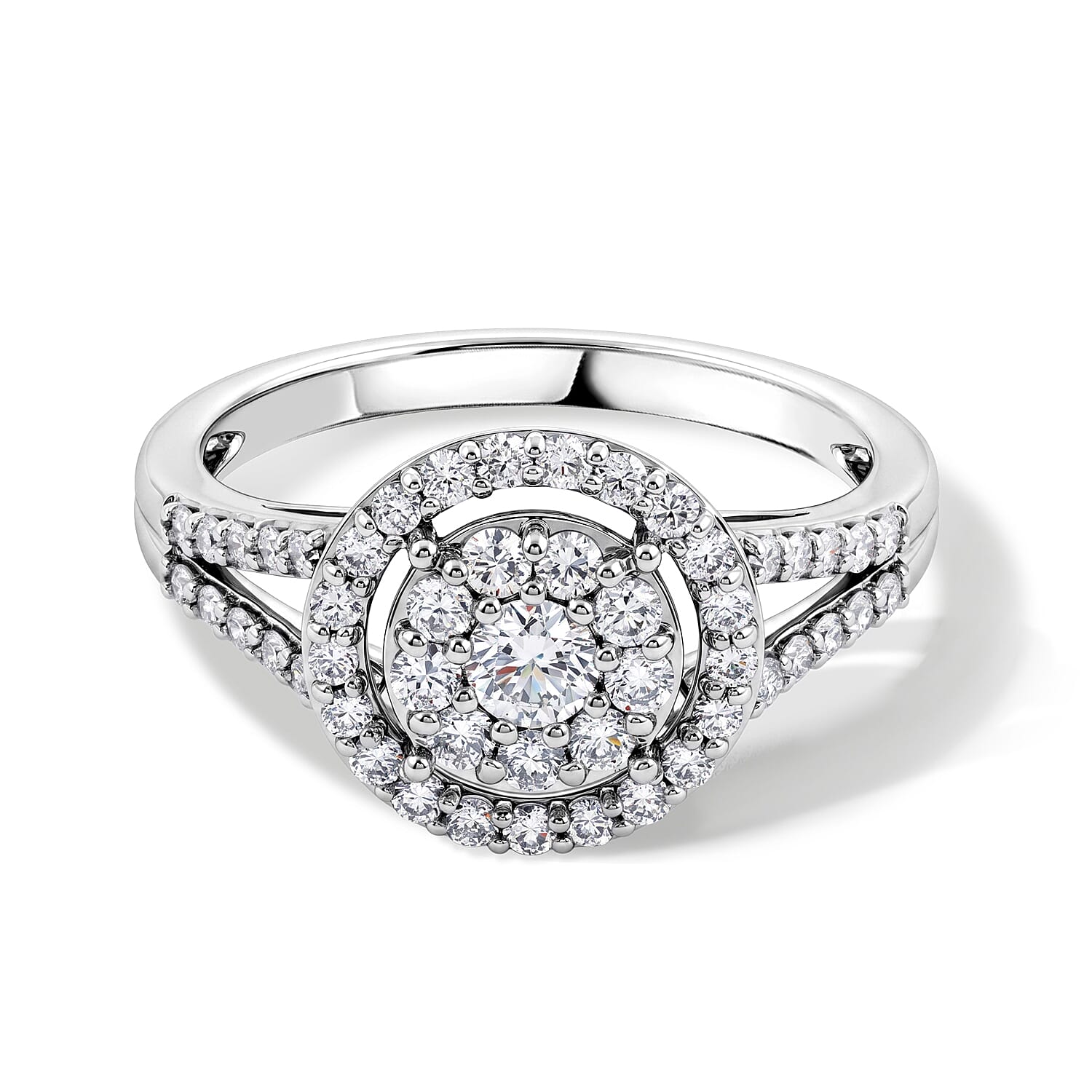 Luxuriant Lab Grown Diamond SI 0.75 ctw Ring in 10K White Gold (Size 6.5)