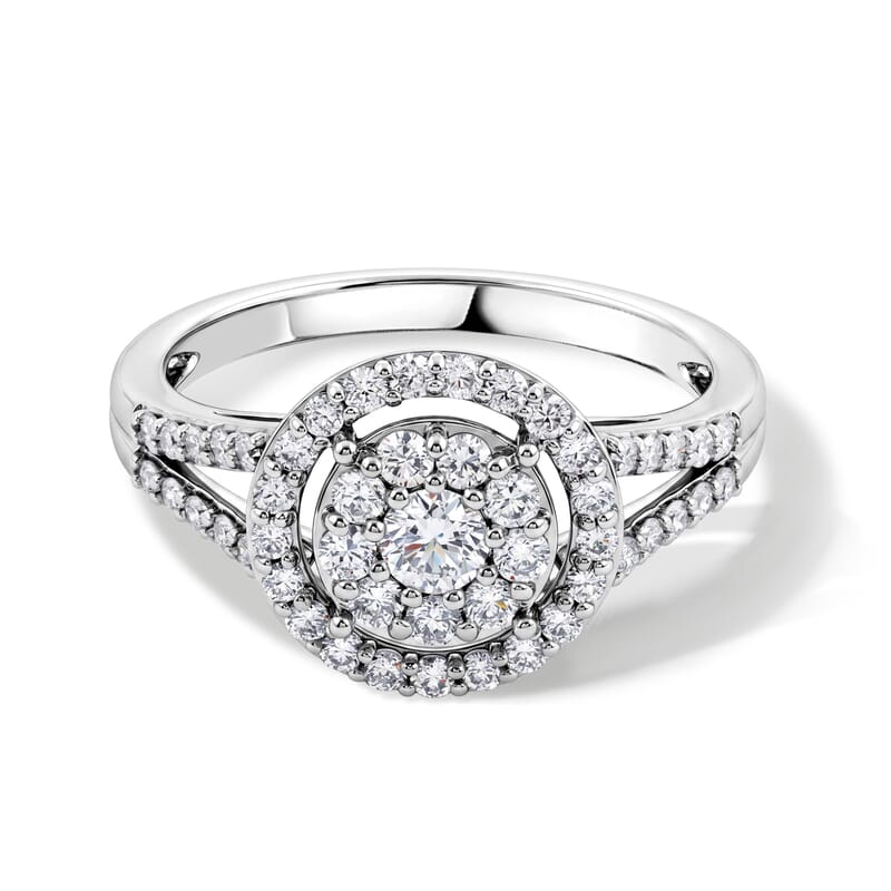 Luxuriant Lab Grown Diamond SI 0.75 ctw Ring in 10K White Gold (Size 6.5)