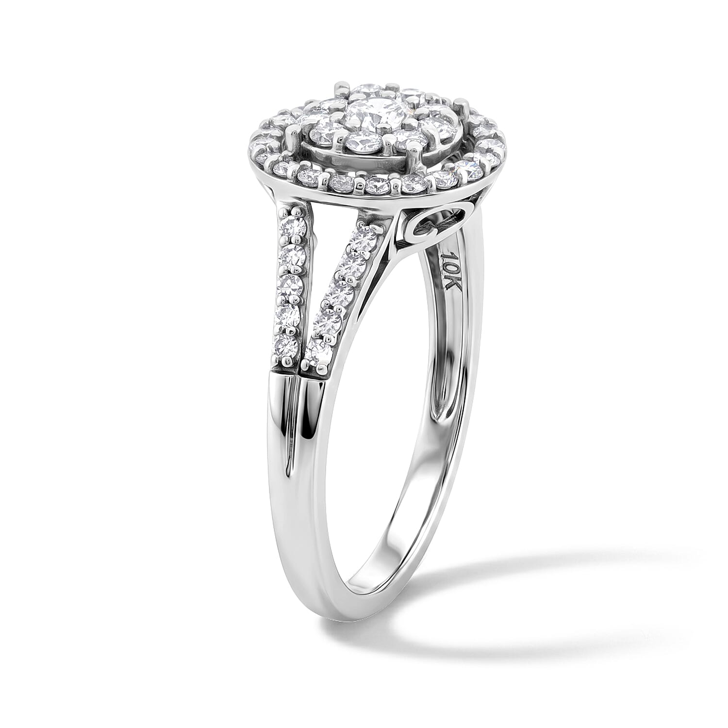 Luxuriant Lab Grown Diamond SI 0.75 ctw Ring in 10K White Gold (Size 6.5)