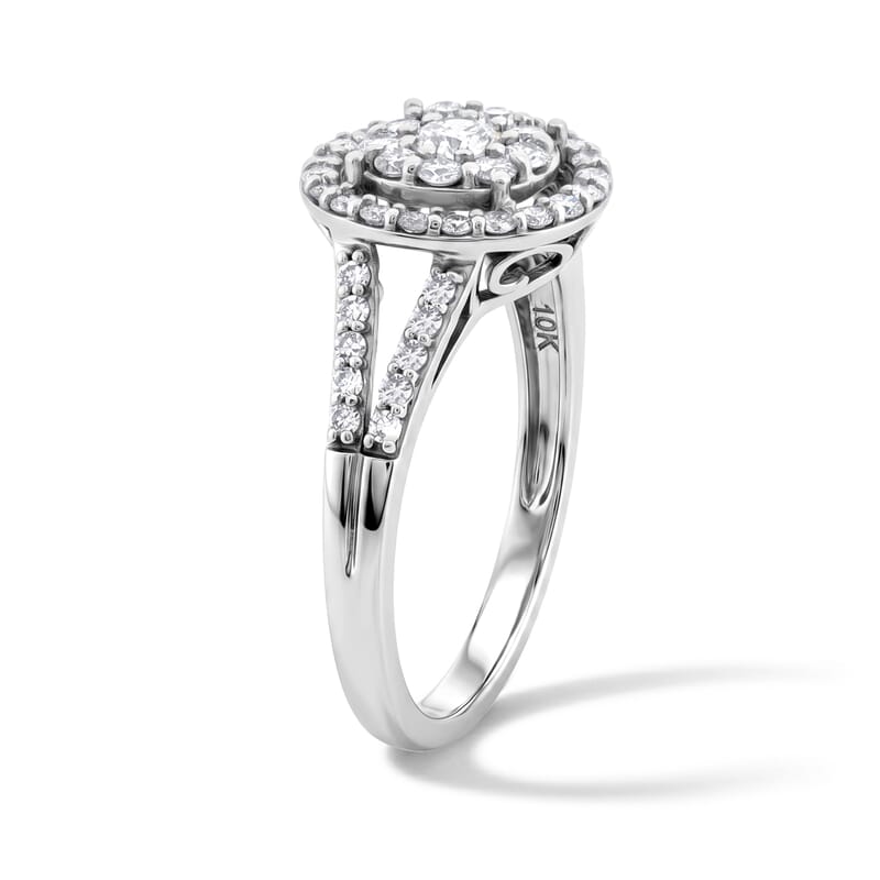 Luxuriant Lab Grown Diamond SI 0.75 ctw Ring in 10K White Gold (Size 6.5)