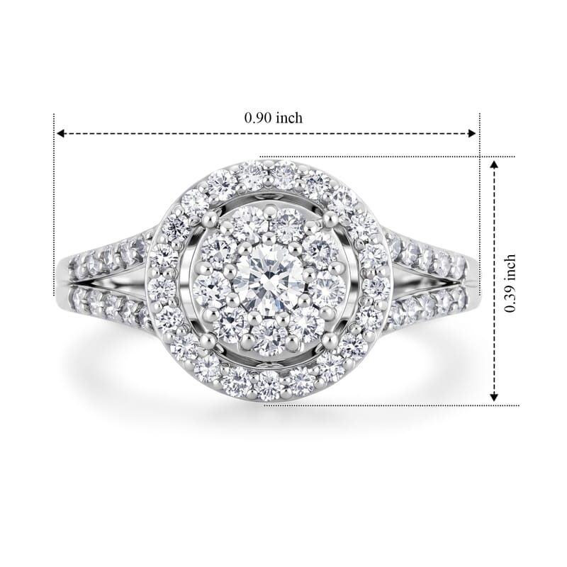 Luxuriant Lab Grown Diamond SI 0.75 ctw Ring in 10K White Gold (Size 6.5)