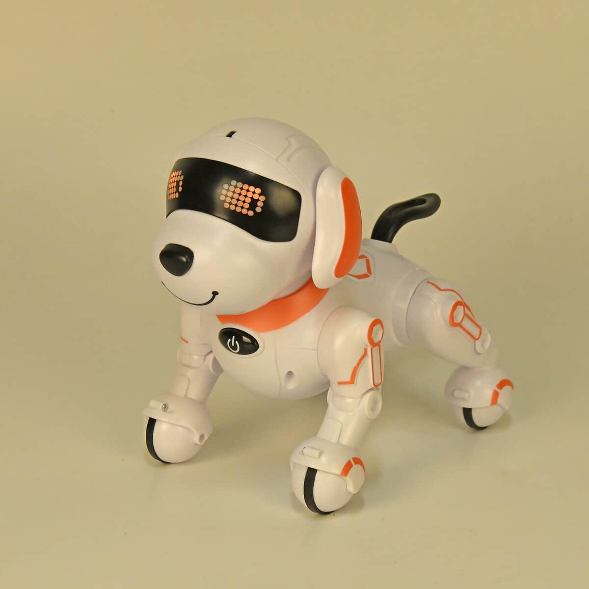 Orange Remote Control Robotic Toy Dog Touchable Interaction in 3 Modes, Programmable with 50 Actions, Adjustable Volume, 6 Early Education Stories, 26 ABC English Words image number 1