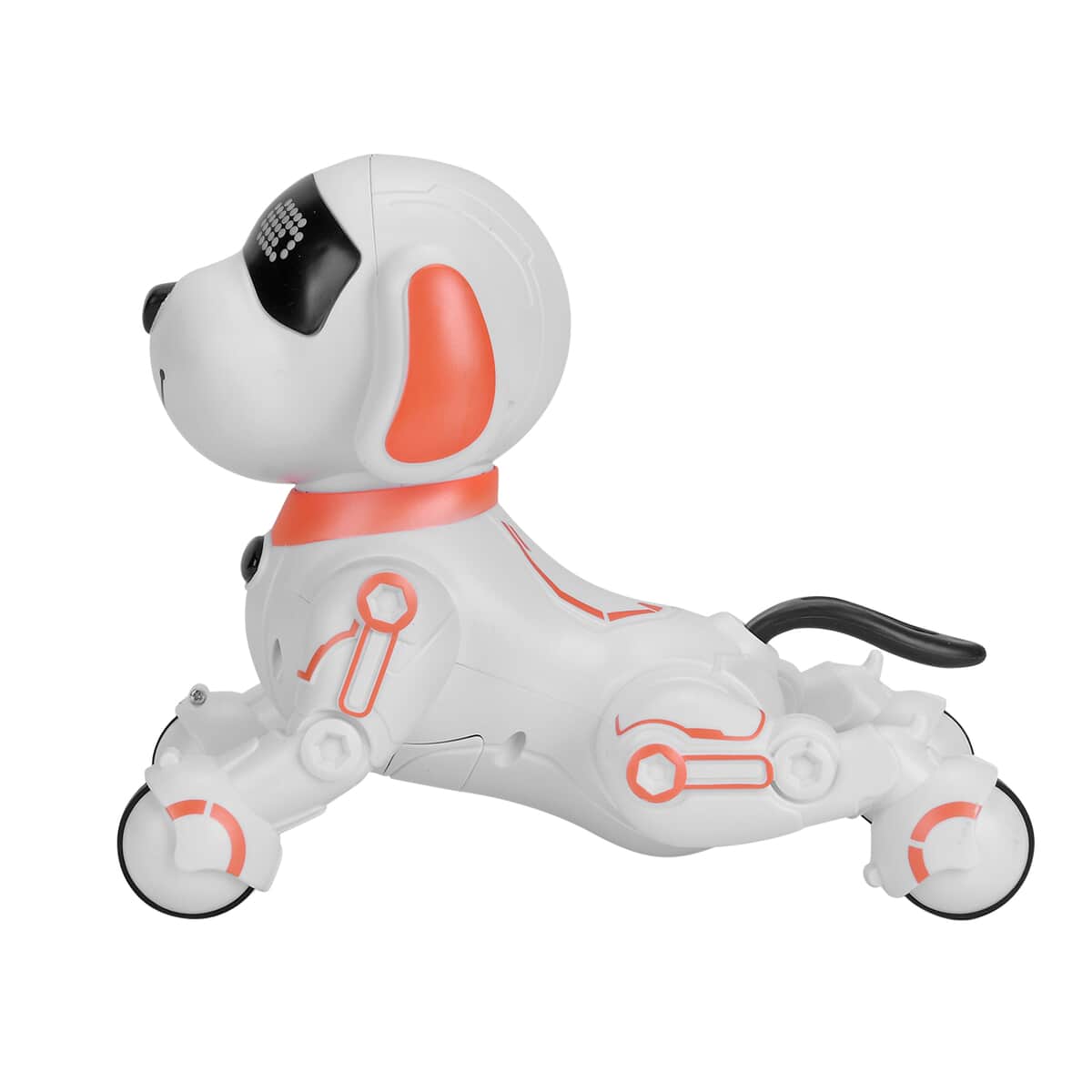 Orange Remote Control Robotic Toy Dog Touchable Interaction in 3 Modes, Programmable with 50 Actions, Adjustable Volume, 6 Early Education Stories, 26 ABC English Words image number 2