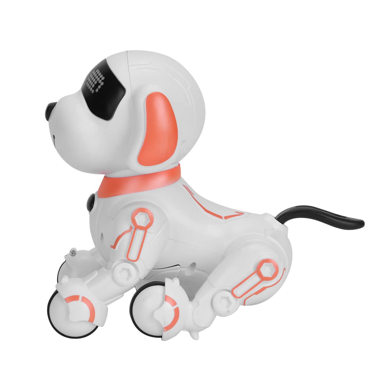 Orange Remote Control Robotic Toy Dog Touchable Interaction in 3 Modes, Programmable with 50 Actions, Adjustable Volume, 6 Early Education Stories, 26 ABC English Words image number 4