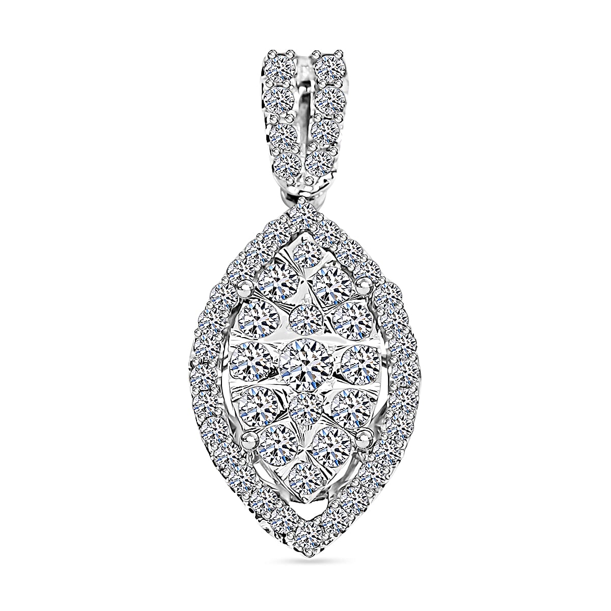 Lab Grown Diamond SI 1.00 ctw Pendant Without Chain in 10K White Gold