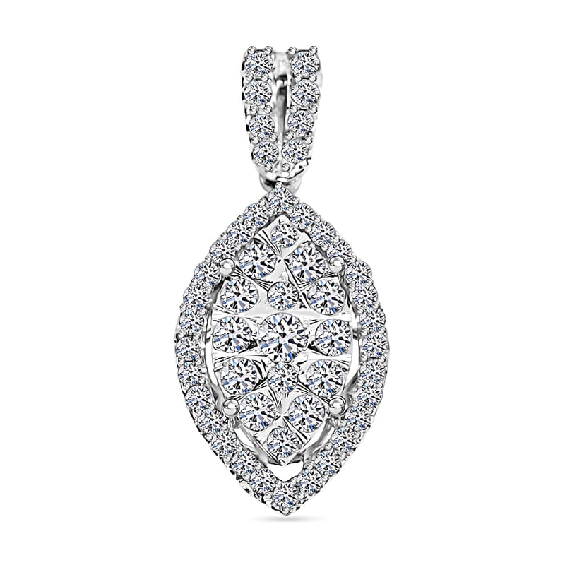 Lab Grown Diamond SI 1.00 ctw Pendant Without Chain in 10K White Gold