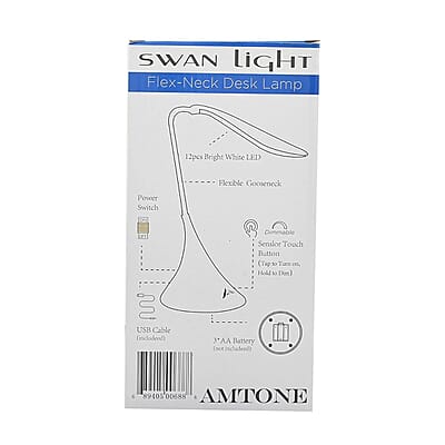 Closeout Amtone Swan Light Flex-Neck Desk Lamp