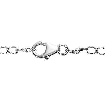 Elite Shungite Beaded Necklace 18-20 Inches in Rhodium Over Sterling Silver 135.00 ctw
