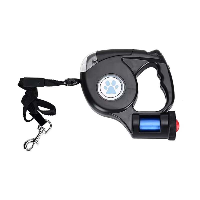16.4 Ft Retractable Pet Leash Built-in Flashlight with 20 Bags