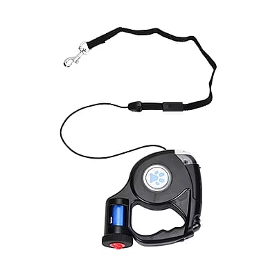 16.4 Ft Retractable Pet Leash Built-in Flashlight with 20 Bags