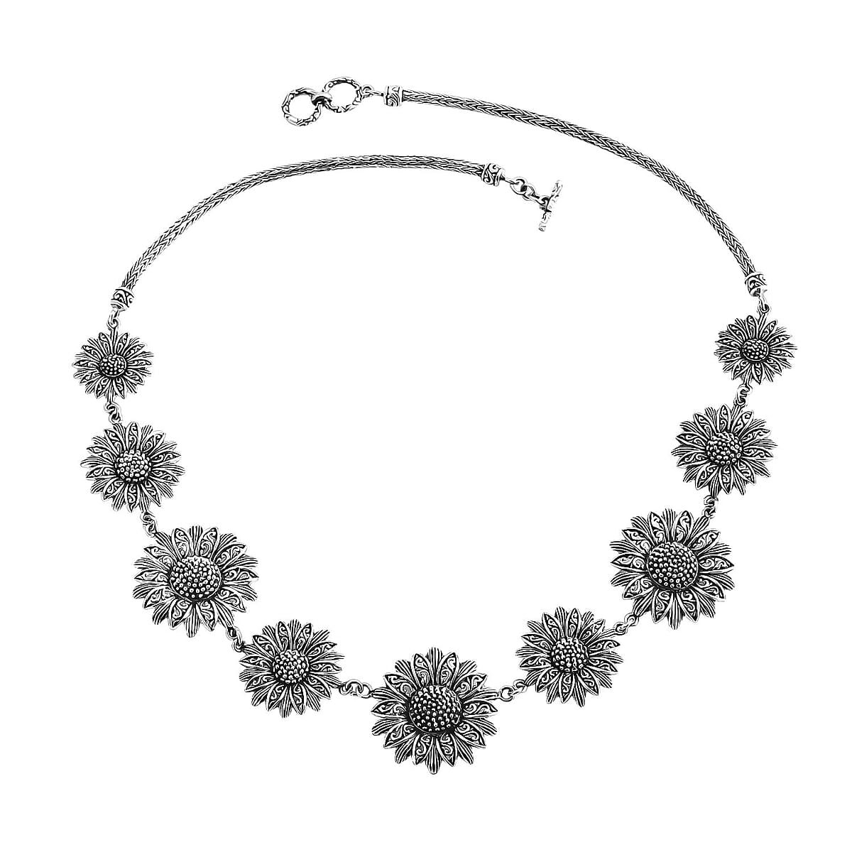 Bali Legacy Sunflower Necklace in Sterling Silver 38.75 Grams 20 Inches image number 0