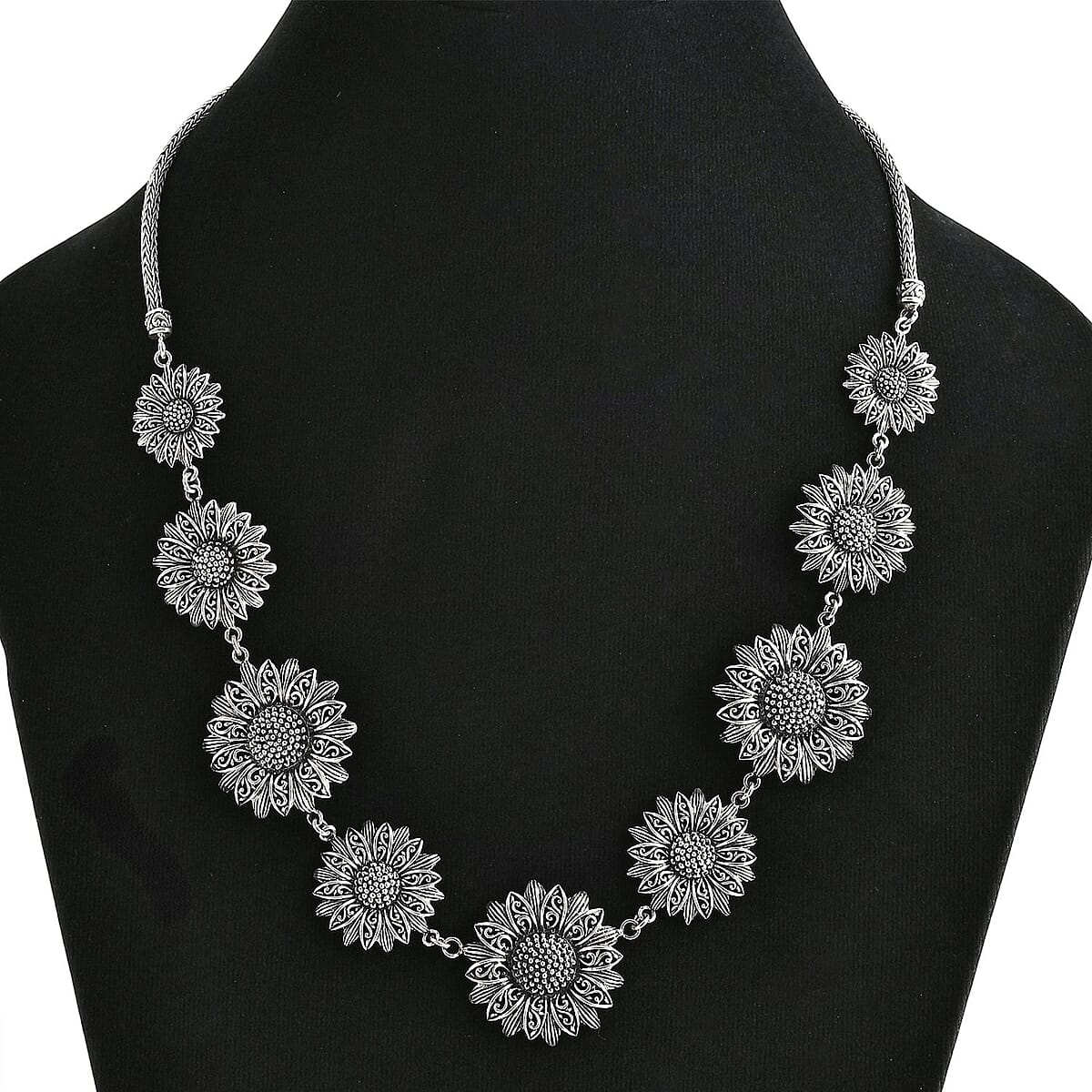 Bali Legacy Sunflower Necklace in Sterling Silver 38.75 Grams 20 Inches image number 2