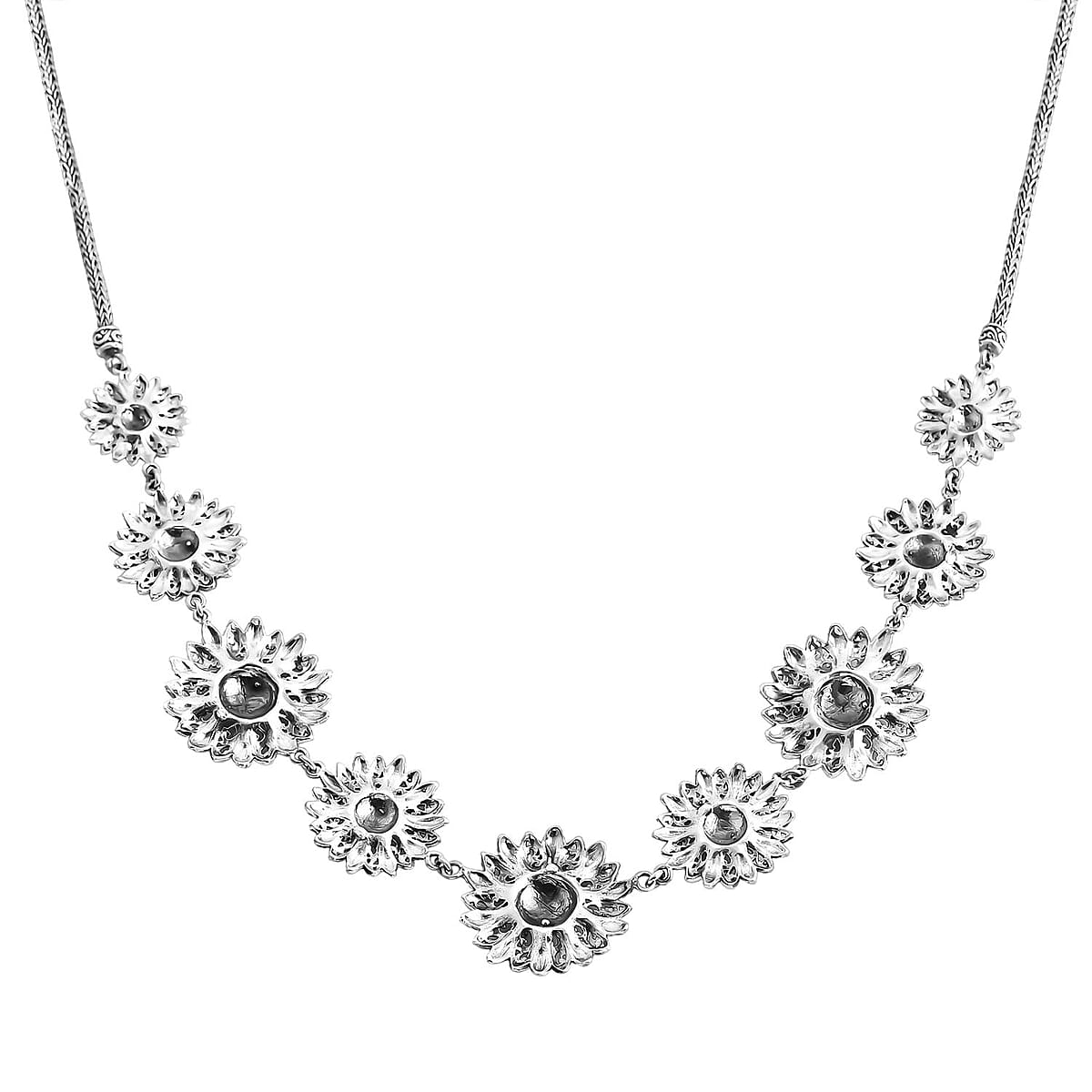 Bali Legacy Sunflower Necklace in Sterling Silver 38.75 Grams 20 Inches image number 4