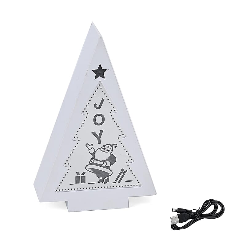 Ornamental Santa Claus Christmas Tree Frame (3xAAA Batteries Not Included)