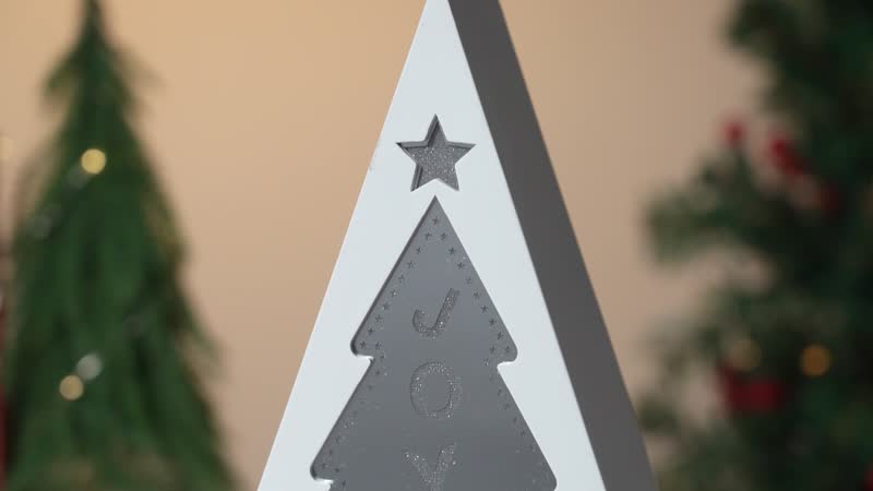 Ornamental Santa Claus Christmas Tree Frame (3xAAA Batteries Not Included)