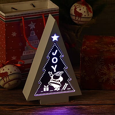 Ornamental Santa Claus Christmas Tree Frame (3xAAA Batteries Not Included)