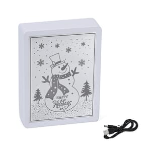 Ornamental Snowman Christmas Frame (3xAA Batteries Not Included)