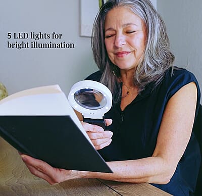 Portable, Adjustable, Foldable, Reading LED Magnifying Glass
