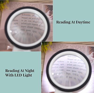 Portable, Adjustable, Foldable, Reading LED Magnifying Glass