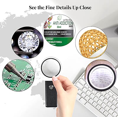 Portable, Adjustable, Foldable, Reading LED Magnifying Glass