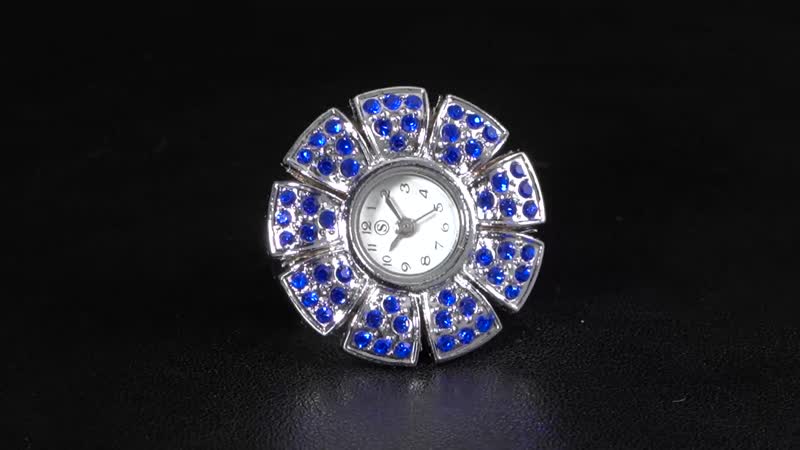 Strada Blue Austrian Crystal Japanese Movement Watch in Stainless Steel (Size 5-7)