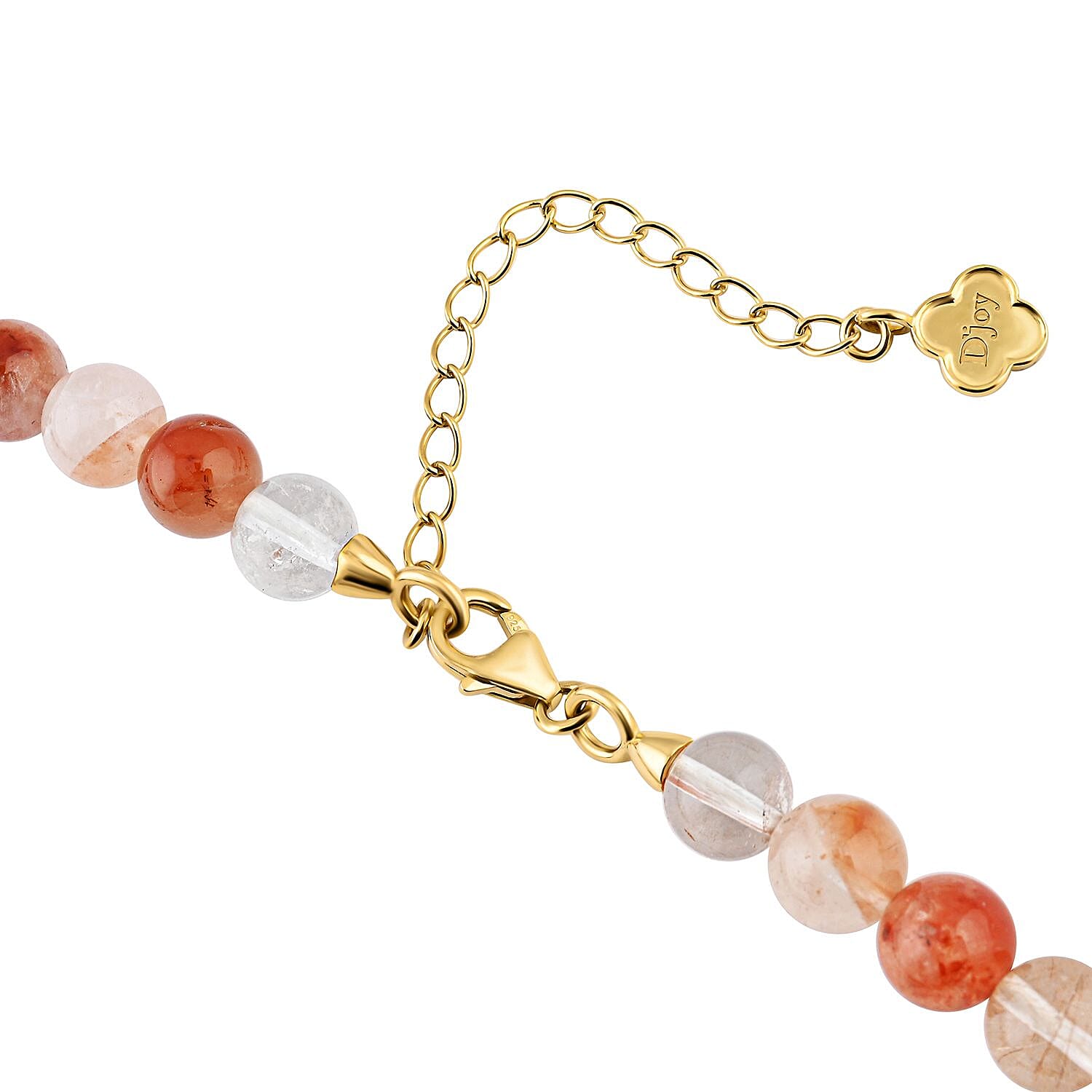 D'Joy Multi Color Quartz Beaded Graduated Necklace 18-20 Inches in Vermeil Yellow Gold Over Sterling Silver 250.00 ctw