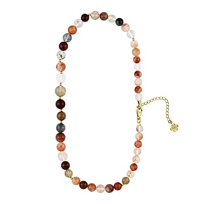 D'Joy Multi Color Quartz Beaded Graduated Necklace 18-20 Inches in Vermeil Yellow Gold Over Sterling Silver 250.00 ctw