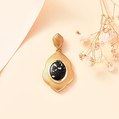 Goldenite 1.75 ctw Pendant without Chain in 18K Vermeil Yellow Gold Over Sterling Silver
