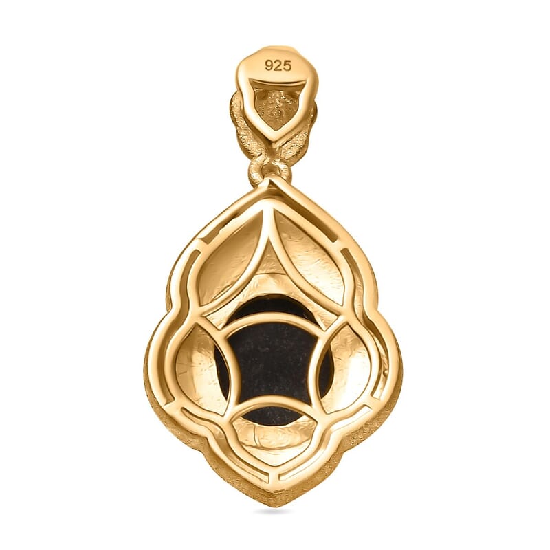 Goldenite 1.75 ctw Pendant without Chain in 18K Vermeil Yellow Gold Over Sterling Silver