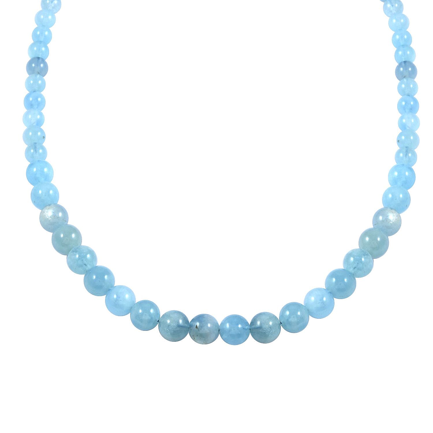 D'Joy Aquamarine Beaded Graduation Necklace 18-20 Inches in Vermeil Yellow Gold Over Sterling Silver 159.00 ctw