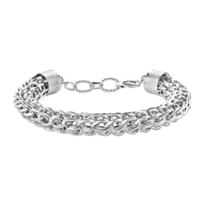 Artisan Crafted Sterling Silver Link Chain Bracelet (6.50-8.0In) 18.85 Grams