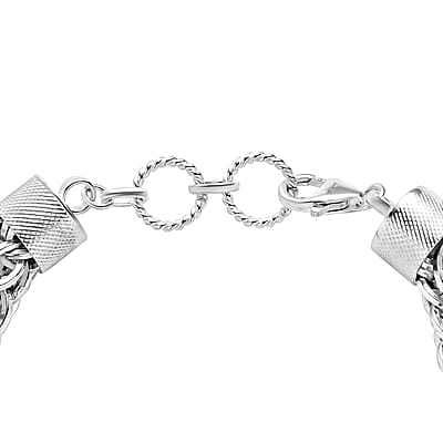 Artisan Crafted Sterling Silver Link Chain Bracelet (6.50-8.0In) 18.85 Grams
