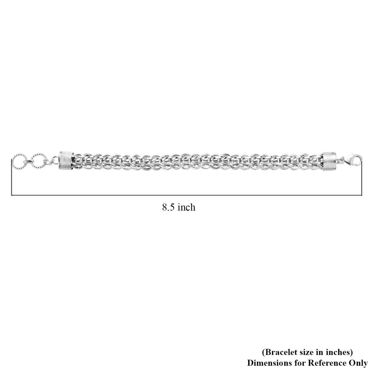Artisan Crafted Sterling Silver Link Chain Bracelet (6.50-8.0In) 18.85 Grams image number 4