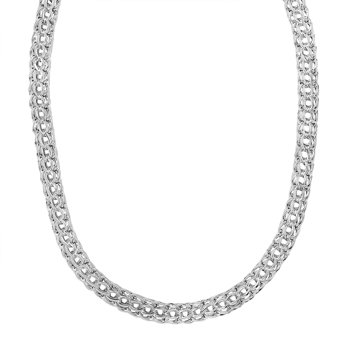 Artisan Crafted Sterling Silver Link Chain Necklace 18 Inches 43.20 Grams image number 0