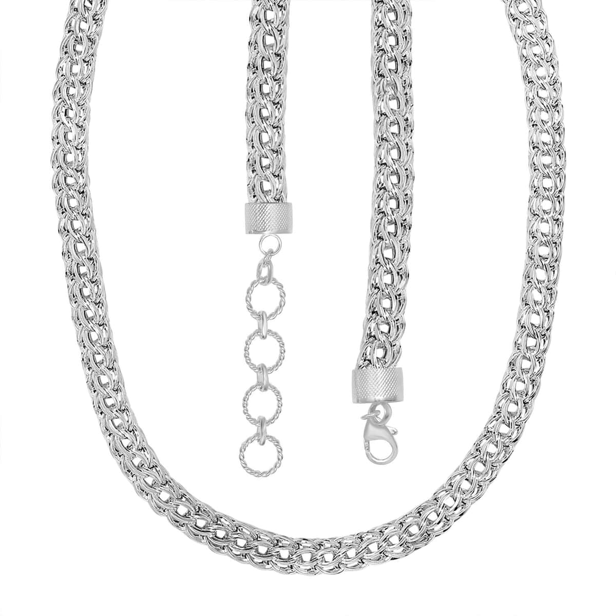 Artisan Crafted Sterling Silver Link Chain Necklace 18 Inches 43.20 Grams image number 4