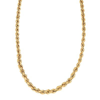 Artisan Crafted 14K Yellow Gold Over Sterling Silver Link Chain Necklace 24 Inches 26.2 Grams