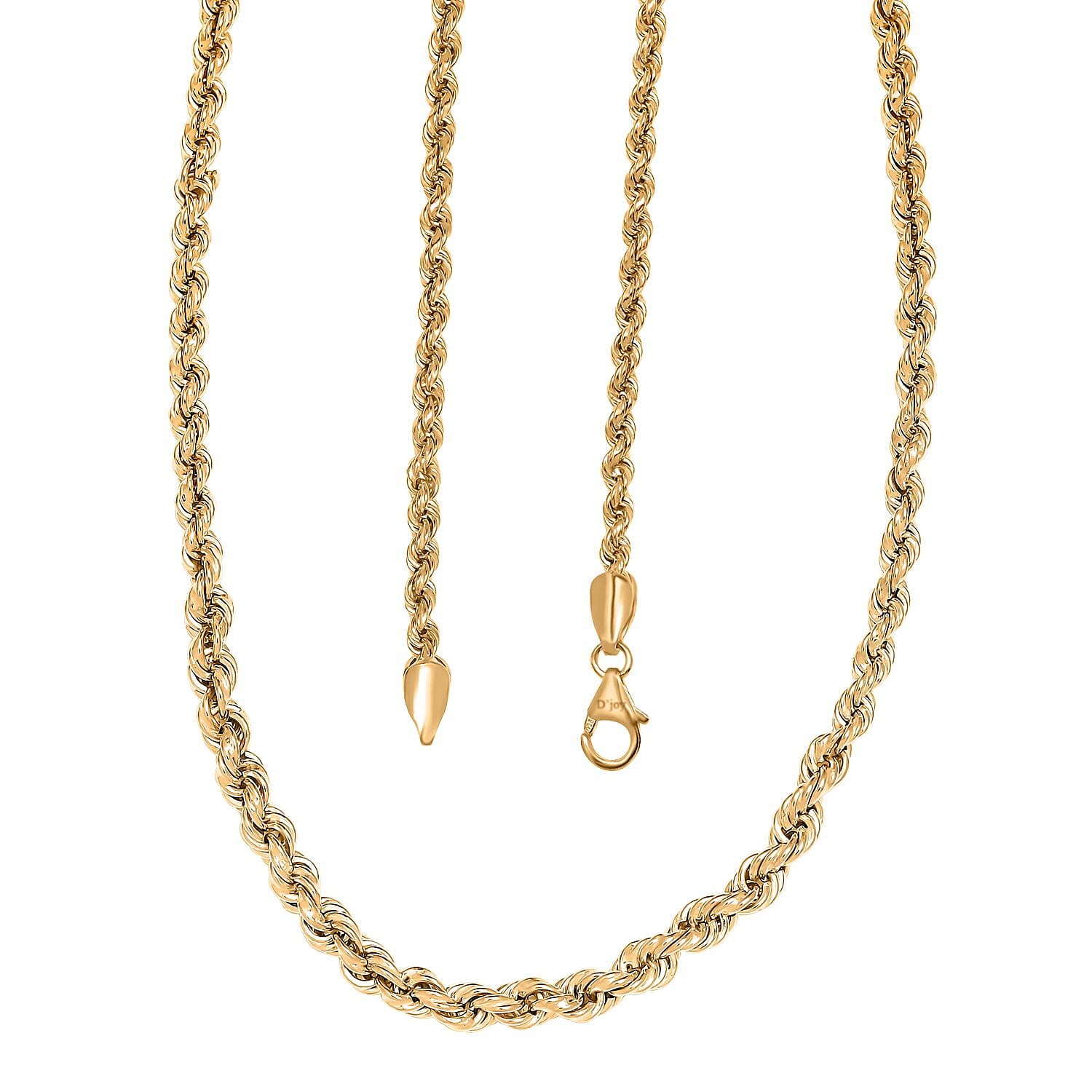Artisan Crafted 14K Yellow Gold Over Sterling Silver Link Chain Necklace 24 Inches 26.2 Grams