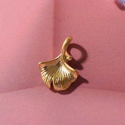 Electroform Sea Shell Pendant in 24K Yellow Gold