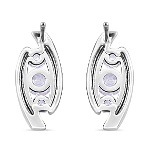 Simulated Diamond 2.23 ctw Earrings in Rhodium Over Sterling Silver